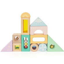 WOODENFUN Sound Wooden Discovery Blocks, Acoustic Educational Preschool Learning Toy for Toddlers 1+(Green)