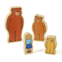 Yellow Door Goldilocks and the Three Bears Wooden Character Set| Storytelling | Traditional Tales | Story Book Play Characters
