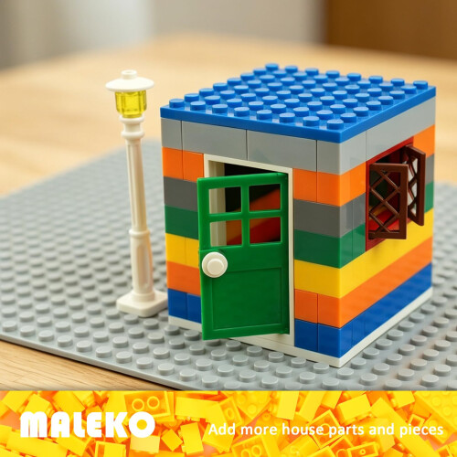 MALEKO Doors and Windows Set, 150+PCS House Building Bricks Accessories 2