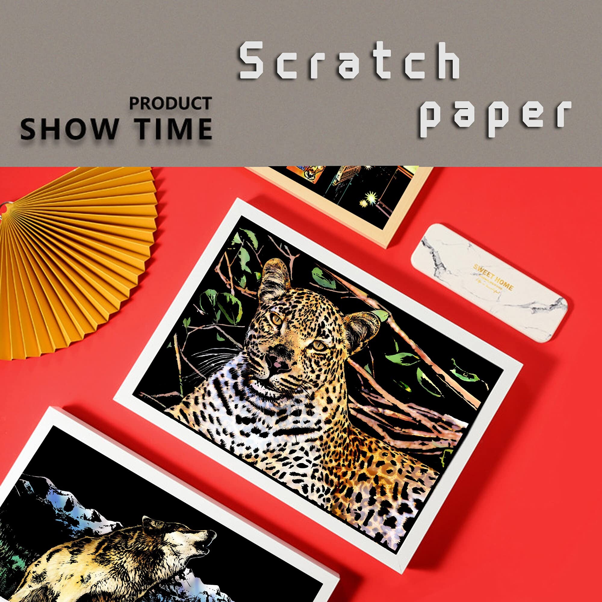 Scratch Painting Art Paper,Animal Series Scratchboard for Adults, Gifts ...