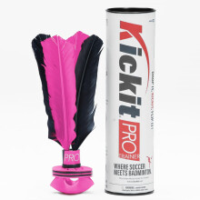 Kickit | The Original Birdie Soccer PRO Trainer | Play Outdoors, Indoors or Backyard, Beach or Tailgate, All Ages Fun & Travel Friendly (Black & Pink)