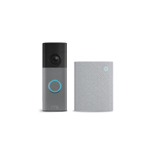 Ring Battery Video Doorbell Retinal 2K Speckled Grey with Chime