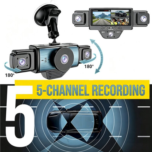 Traffic Recorder with Dual Front and Rear Camera, 4 Cameras 1080P High Definition, Night Vision Function