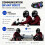 Kit 2 X3 PRO  6.0 Intercoms for Motorcycle Helmet 1000m IP67 RGB USB-C 6