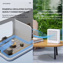 Purificatore D'Aria Portatile da Tavolo con Filtro HEPA, Elimina Odori e Deodorante per Auto, Camera da Letto, Ufficio, Purificatore D'Aria Compatto