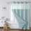 (Beige)Waffle Weave Waterproof Shower Curtain With Solid Color For Daily Usage Bathroom 15