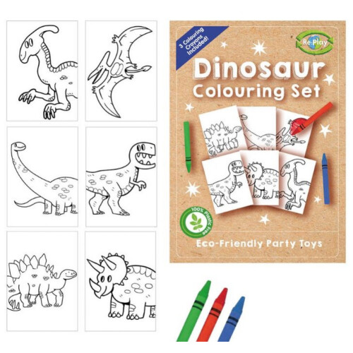 (Pack of 1) Sustainable Dinosaur Colouring Set