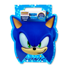 (Pack of 12) Sonic Shaped Artist Pad Including Stickers & 3 Double Ended Wax Crayons