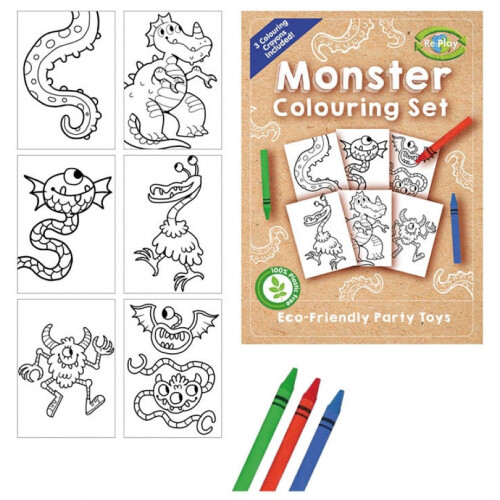 (1 Monster Colouring Set) Sustainable Monster Colouring Sets