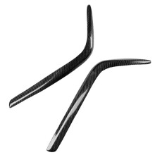 1 Par de Recortes de Ceja de Faro de Coche de Fibra de Carbono Real para - Clase C W202 1994-2000