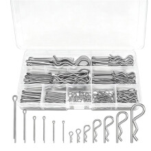 Kit de Surtido de Pasadores de Seguridad, 220 Pulgada Pasadores de Seguridad 13 Tamaños 304 Acero Inoxidable Clips R Pesados y Juego de Pasadores de