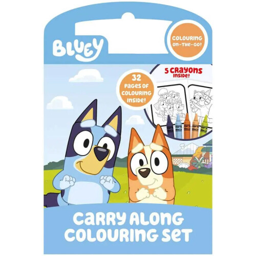 (1 Set) Bluey Carry Along Colouring Set 1