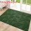 (Green)Plush Entry Mat Solid Colored Carpet With Washable Design For Home And Spaces Living 1