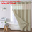 (Khaki)Waffle Weave Waterproof Shower Curtain With Solid Color For Daily Usage Bathroom 1