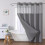 (Navy Blue)Waffle Weave Waterproof Shower Curtain With Solid Color For Daily Usage Bathroom 6