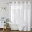 (Navy Blue)Waffle Weave Waterproof Shower Curtain With Solid Color For Daily Usage Bathroom 19