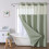 (Mist Blue)Waffle Weave Waterproof Shower Curtain With Solid Color For Daily Usage Bathroom 13