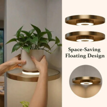 Plant Floating Shelf With Led Light Contemporary Wall Mount Indoor For Decor