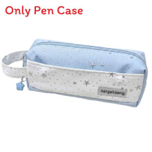 (White) Polka Dot White Fabric Pencil Case With Large Storage For And Stationery School