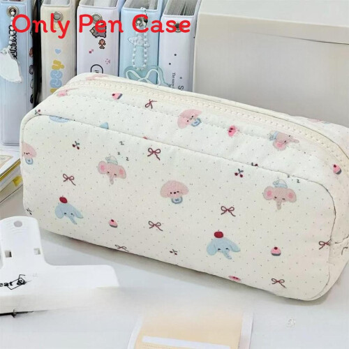 (Elephant) School Supplies Stationery Organizer With Foldable Design And Polyester Students Fabric For