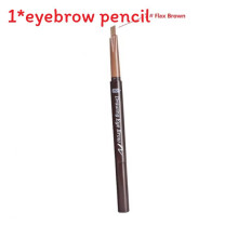 (Flax Brown) Ended Eyebrow Double Pencil With Rotating Tip Spoolie For Beginners Natural Makeup