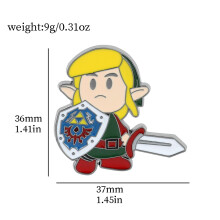(StyleF) Adjustable And Versatile Legend Of Zelda Breath Of The Wild Badge Pin Metal