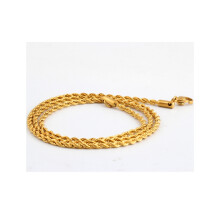 (3mm, 50cm) Gold Stainless Steel Rope Chain Necklace Twisted Cable Chain Men Women For
