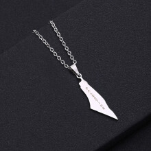 (StyleB) Israel Map Palestine Pendant Necklace Geometric Letter Choker Clavicle Chain
