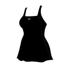 (20 UK, Black) Speedo Womens/Ladies Logo Swim Dress