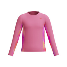 (13-14 Years, Pink) Speedo Childrens/Kids Splice Printed Long-Sleeved Rash Guard