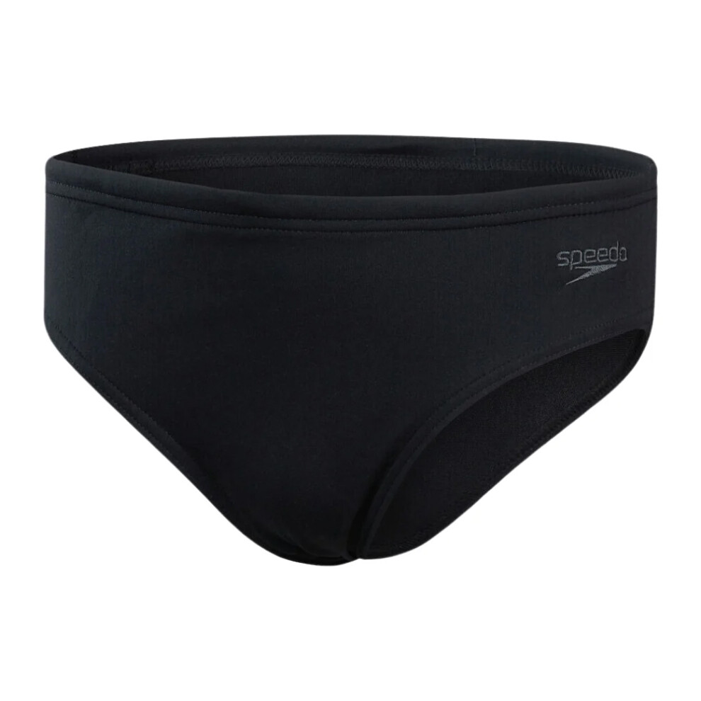 Speedo (13-14 Years, Yellow) Boys Logo Endurance+ Swim Briefs