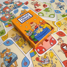 (Orange)Hot Board Games Chicken Chiu Board Black Sheep Piou Cards Intellectual Toy Kid