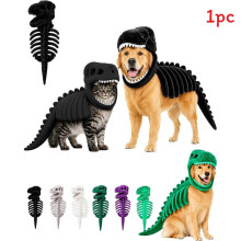 (Black,90cm)Dinosaur Skeleton Pet Costume Comfortable Plush Dress Up For Pets Suitable For Parties Festivals And