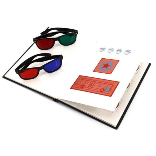 Vision Test Chart Book Random Dot Stereogram 19 x 26 cm Comprehensive Eye Exam Kit Includes 2 Glasses For Astigmatism