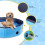 Foldable Dog Pool – Non-Slip Backyard Splash Pool for Small Dogs (Blue) 4