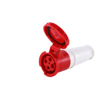 Industrial IP67 Plug 3/4/5 Pin 125A Waterproof Dustproof Socket Wall Mounted Panel Concealed Conductor 380V 415V 4P125A