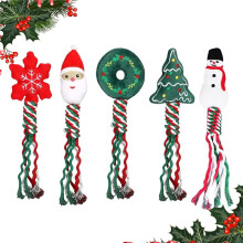 5-Piece Christmas Dog Toy Set – Leash & Teething Toys