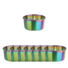 Stainless Steel Small Sauce Dishes Rainbow 2.56 Inch Dipping Bowls 2.8 Oz 8Pack Round Condiment Cups Ramekins