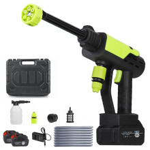 Battery Pressure Washer, 300 W Mobile with 6in1 Nozzle, 2 Rechargeable Batteries