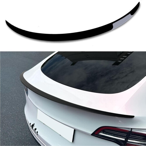 Glossy Black Rear Spoiler Wing Compatible with Tesla Model Y Trunk Lid Long Range Performance