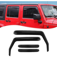 Auto Wind Deflectors for Jeep Wrangler JK Unlimited 20072017, Car Side Window Wind Deflectors Visors Rain Guards Rain Deflectors.
