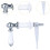 Toilet Flush Handle Metal Ceramic OldFashioned Replacement For WC Cistern Tank Silver Finish Easy Install 4