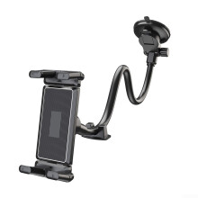 Stable car mount with long goose neck and reliable suction cup, compatible with gadgets with dimensions of 10.2 cm to 22.9 cm (4 to 9 inches).
