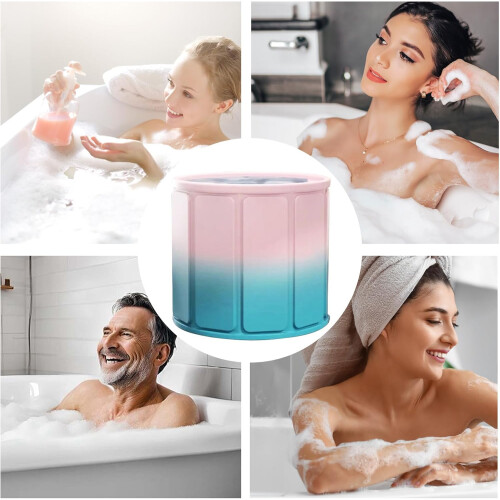 Folding Bath Tub 70x70x65cm Foldable Bathtub Space Saving Design For Home Use With Stable And Supportive Structure 2