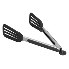 Steakzange Edelstahl Silikon rutschfest 9 Zoll