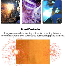 Welding protection equipment Welding apron Leather work functional Cape sleeves for manufacturers, welders, DIY enthusiasts Ref: 6469