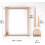 Children's Weaving Loom,  Large Wooden Loom Frame Set with Updated Design 3