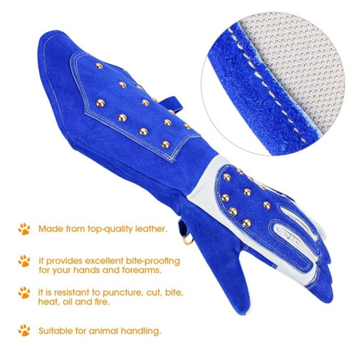Anti-Bite Protective Gloves – Natural Leather Gloves 1