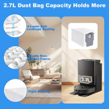 Accessories Kit for QV35A/QV35S,QR798/QR598 Robot Vacuum Cleaner Brush Filter Mop Bags Replacement Parts