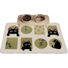 Cartoon Cat Pet Feeding Mat – Non-Slip Waterproof Bowl Placemat